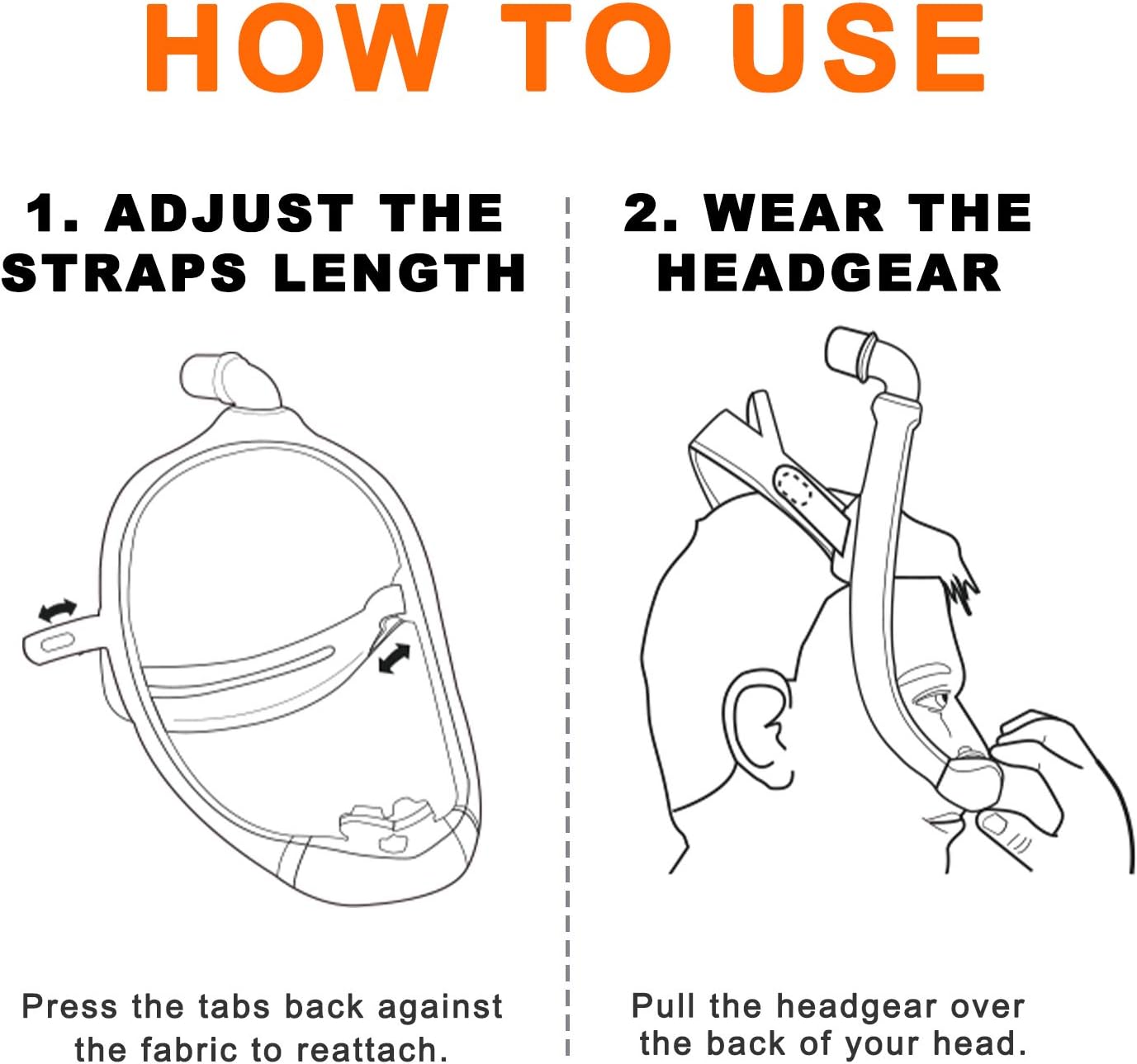 2 Pack Headgear for Your Device, Include 2 Headgear Strap Compatible with Dreamwear Headgear