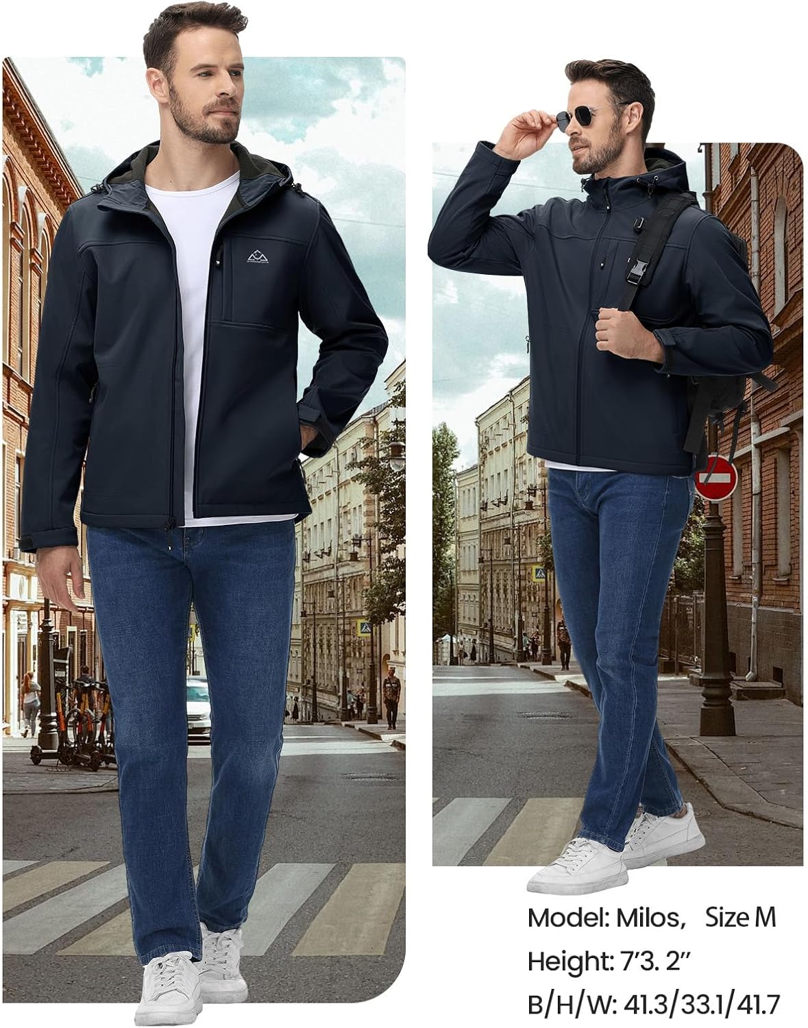 Rdruko Men's Winter Jackets Fleece Lined Hooded Water Resistant Insulated Windbreaker Softshell Jacket for Outdoor Hiking - Image 6