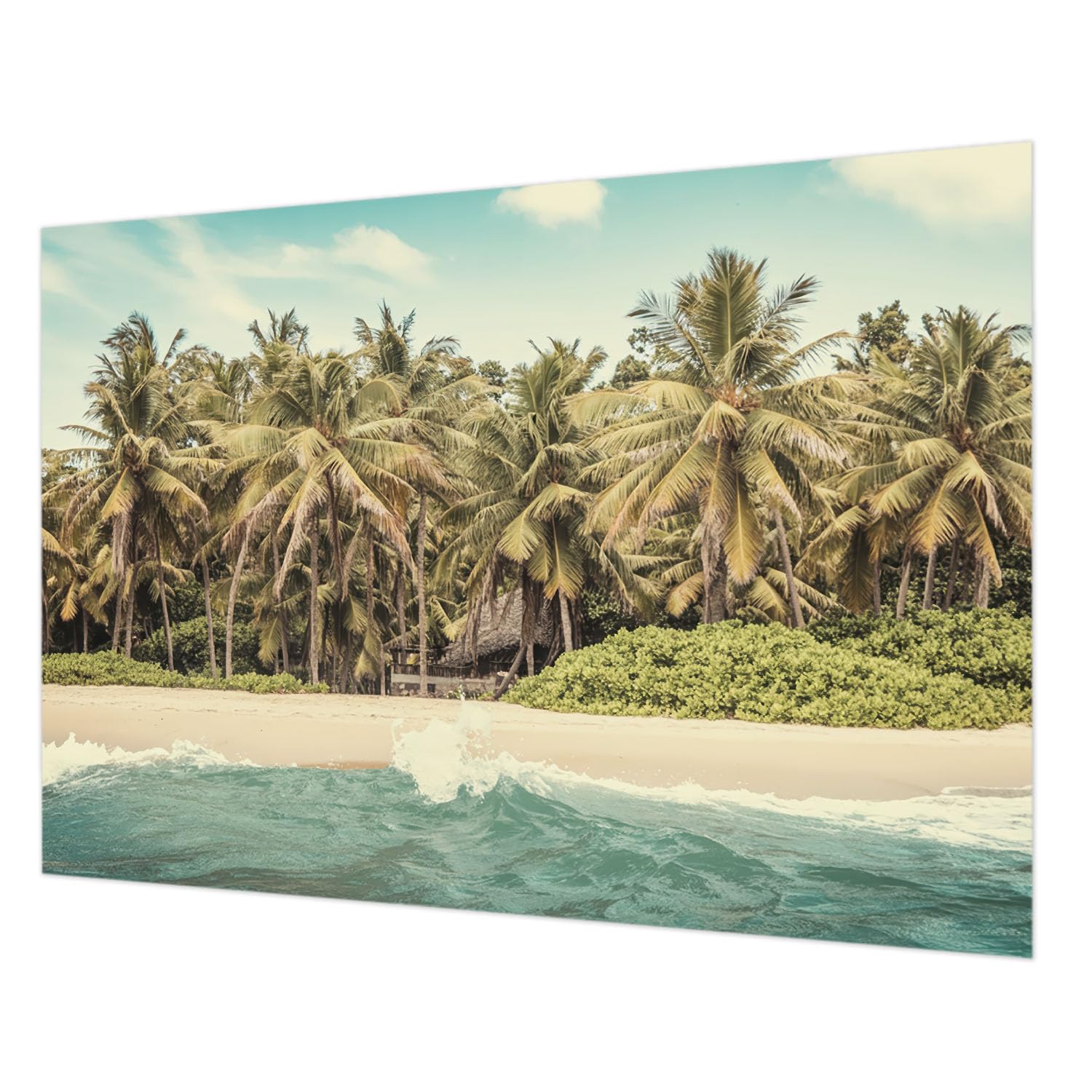 Papier peint intissé plage tropicale pose murale facile avec colle incluse 208x146