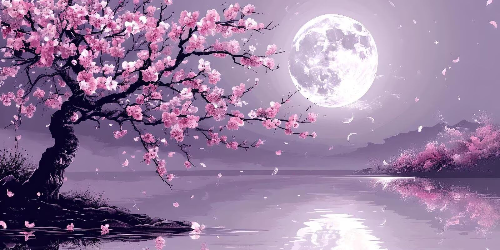 Pintar por Numeros Adultos Luna Flores, Pintar por Numeros Niños, Kit de Pintura por Números con Pincel y Pigmentos Acrílicos, Pintura al óleo Digital, Decoración del Hogar Sin Marco 80x160 cm K-487