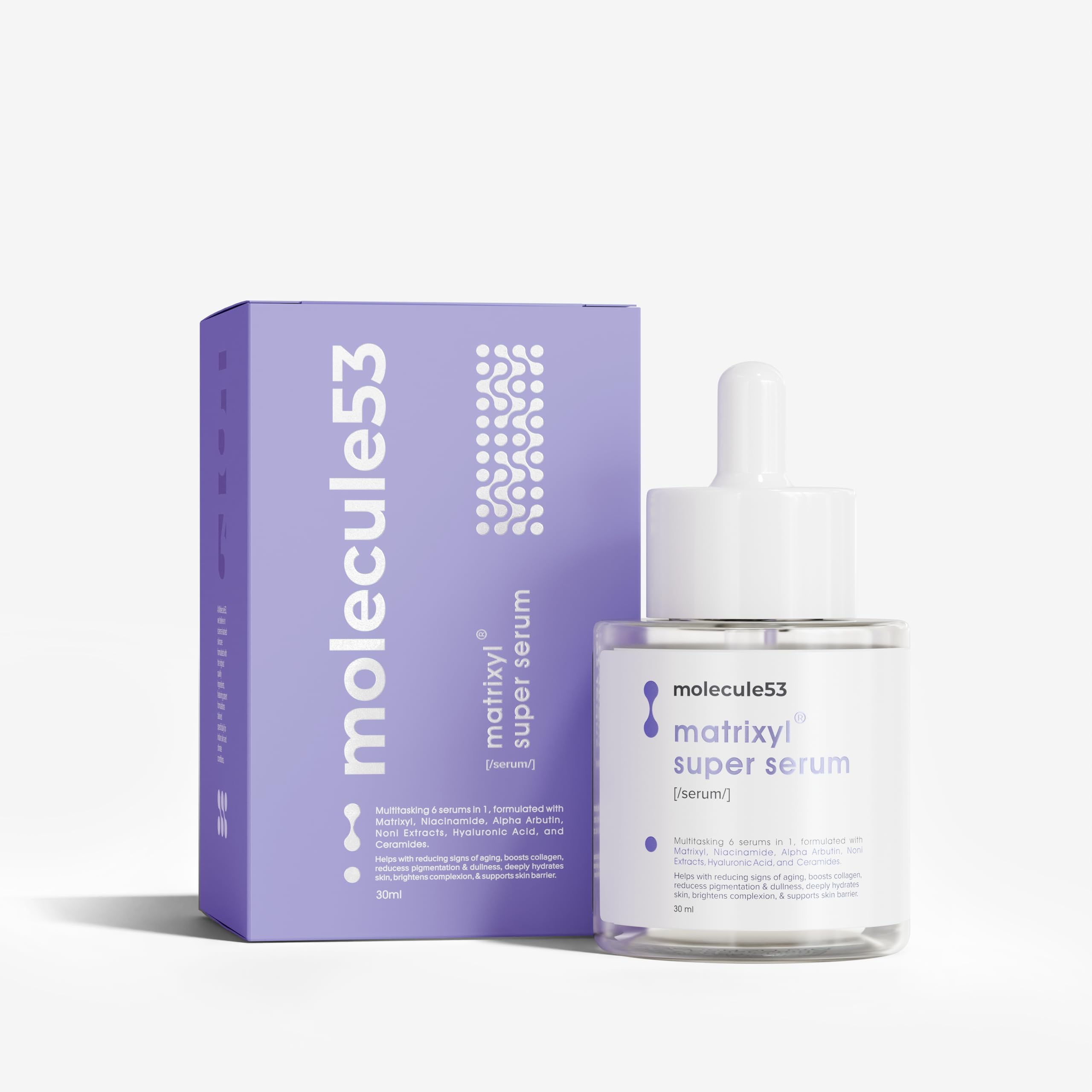 Matrixyl Multi Peptide Super Serum 12% |Collagen Boosting & Hydrating |6-in-1 Anti-Aging Face Serum with Matrixyl 3000, Niacinamide, Alpha Arbutin, Hyaluronic Acid |Brightening Serum |30ml