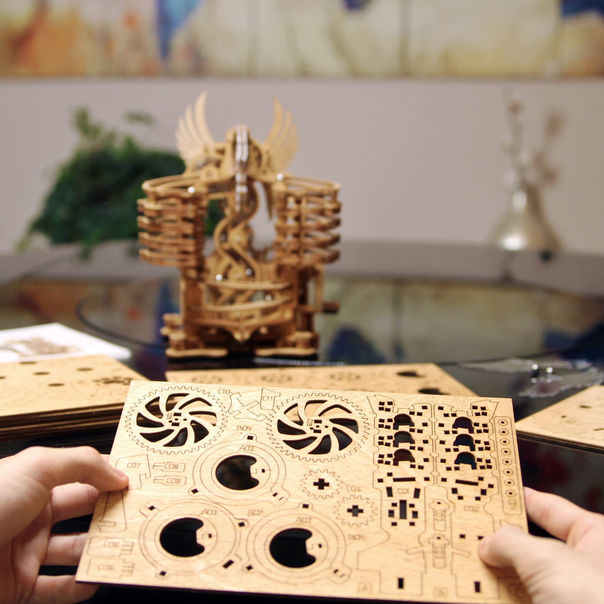 iDventure Dragon Pista per Biglie, Kit Puzzle 3D in Legno per Adulti | Kit da Costruire per Adulti, Puzzle 3D in Legno, 260 Pezzi e 15 Biglie, Regalo per Lui, Montaggio Senza Colla