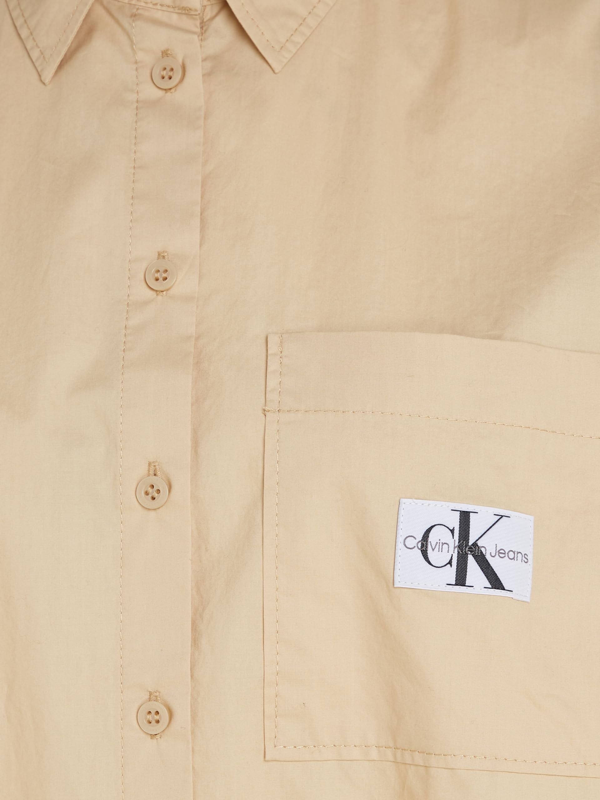 Calvin Klein Woven Label Relaxed Shirt J20j222610 Top in Tessuto Donna (Pacco da 1)