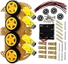 for Smart car chassis kit 4WD Robot Smart Car Chassis Kits adopts for QUAD reduction DC motor curve with Encoder for Arduino for Kids Teens Adults