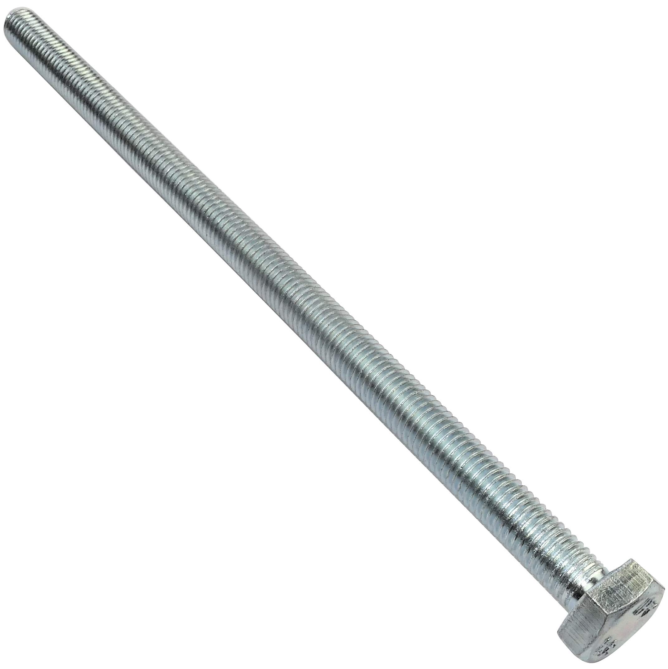 AERZETIX C47388 10 stuks bouten M 12 x 80, zeskantkop, 12 x 80 mm, DIN 933, klasse 8,8 mm, verzinkt staal, doe-het-zelf, montagegereedschap/hardware