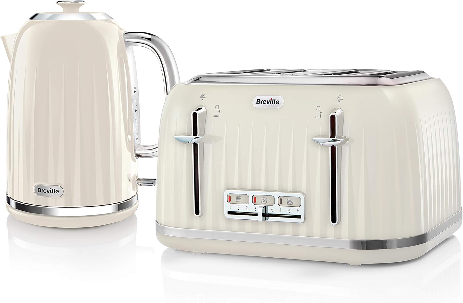 Breville Impressions Kettle & Toaster Set with 4 Slice Toaster