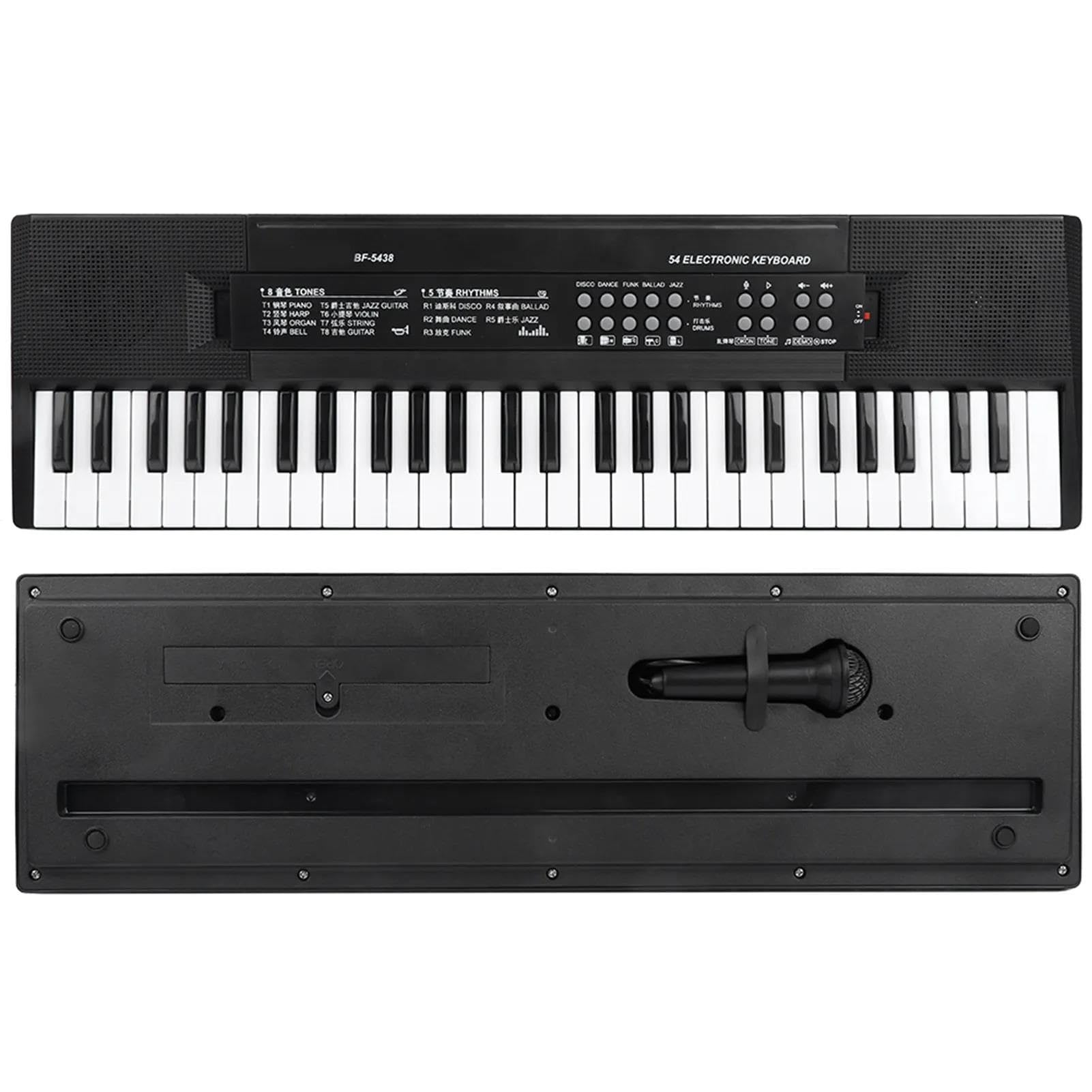Elektroniczny Instrument Fortepianowy Elektroniczny Mikrofon Organowy I Funkcja Nagrywania Klawiatura Fortepianowa 54 Klawiszy Profesjonalna