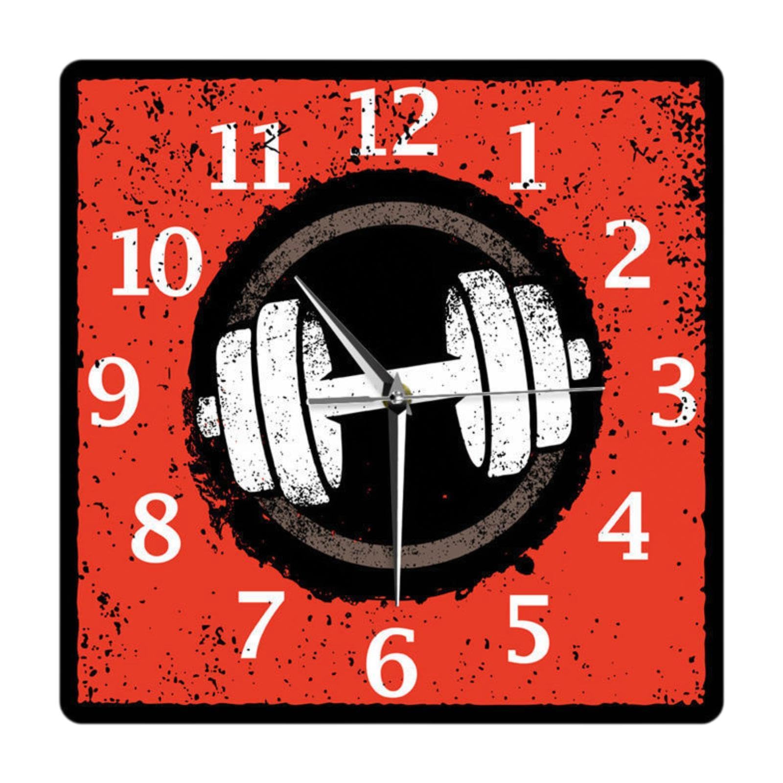Horloge murale haltère idée cadeau originale pour passionné de sport
