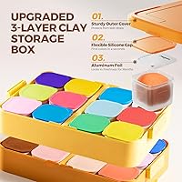 Vista 2 de Air Dry Clay for Kids, 24 Colors Modeling Clay Kit with Storage Box & Sculpting Tools, Magic Molding Clay for Boys & Girls Crafts Gift, Age 6-12