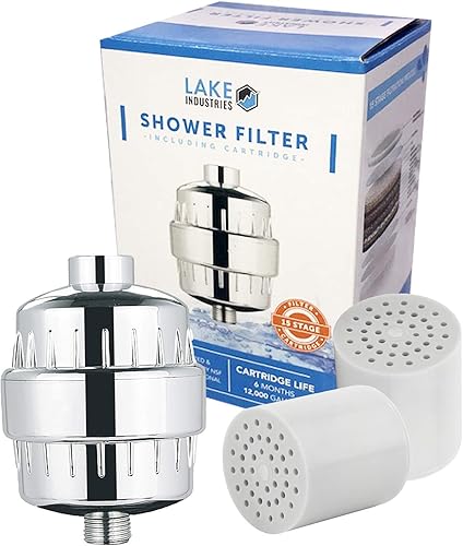 Filtro de ducha universal de 15 etapas Tratamiento de agua dura, elimina cloro, metales pesados y sedimentos, vitamina C y bolas de pH alcalino