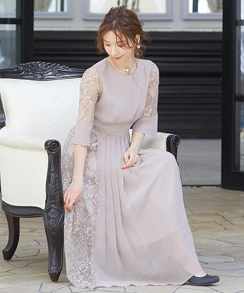 Amazon.co.jp: [niana] 結婚式 ワンピース パーティードレス 花柄