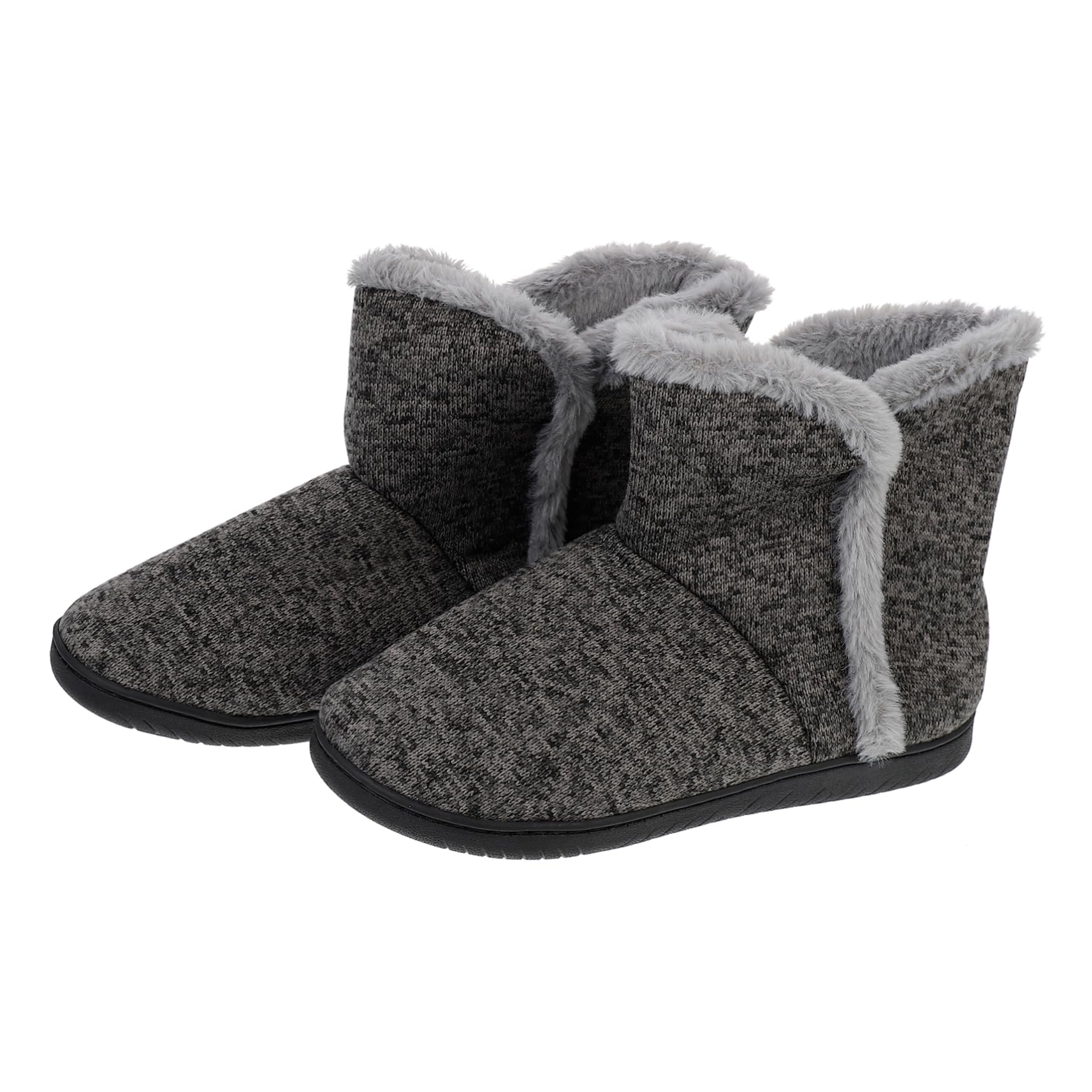 Ipetboom Pantofole Invernali da Uomo Antiscivolo Calde Casa Grigie 43-44 | Cashmere e Gomma, Fondo Piatto Stabile, Design Elegante per Uso Interno, Calzata 42-43