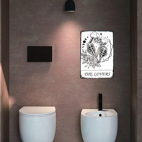 Miniatura 4 de Doguiei Decoración gótica de los amantes de metal para decoración de pared para sala de estar, dormitorio, góticos, regalo de 8 x 12 pulgadas