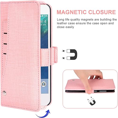 Miniatura 5 de Asuwish Compatible con Google Pixel XL Wallet Case Protector de pantalla de vidrio templado y cubierta de cuero con tapa para tarjetero, accesorios