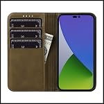 Pour iPhone 15 Housse portefeuille avec support de carte, Premium PU En cuir de crédit Flip Folio Livre Drop Protection Shockproof Phone Cover pour iPhone 15 6.1 Inch (vert foncé)