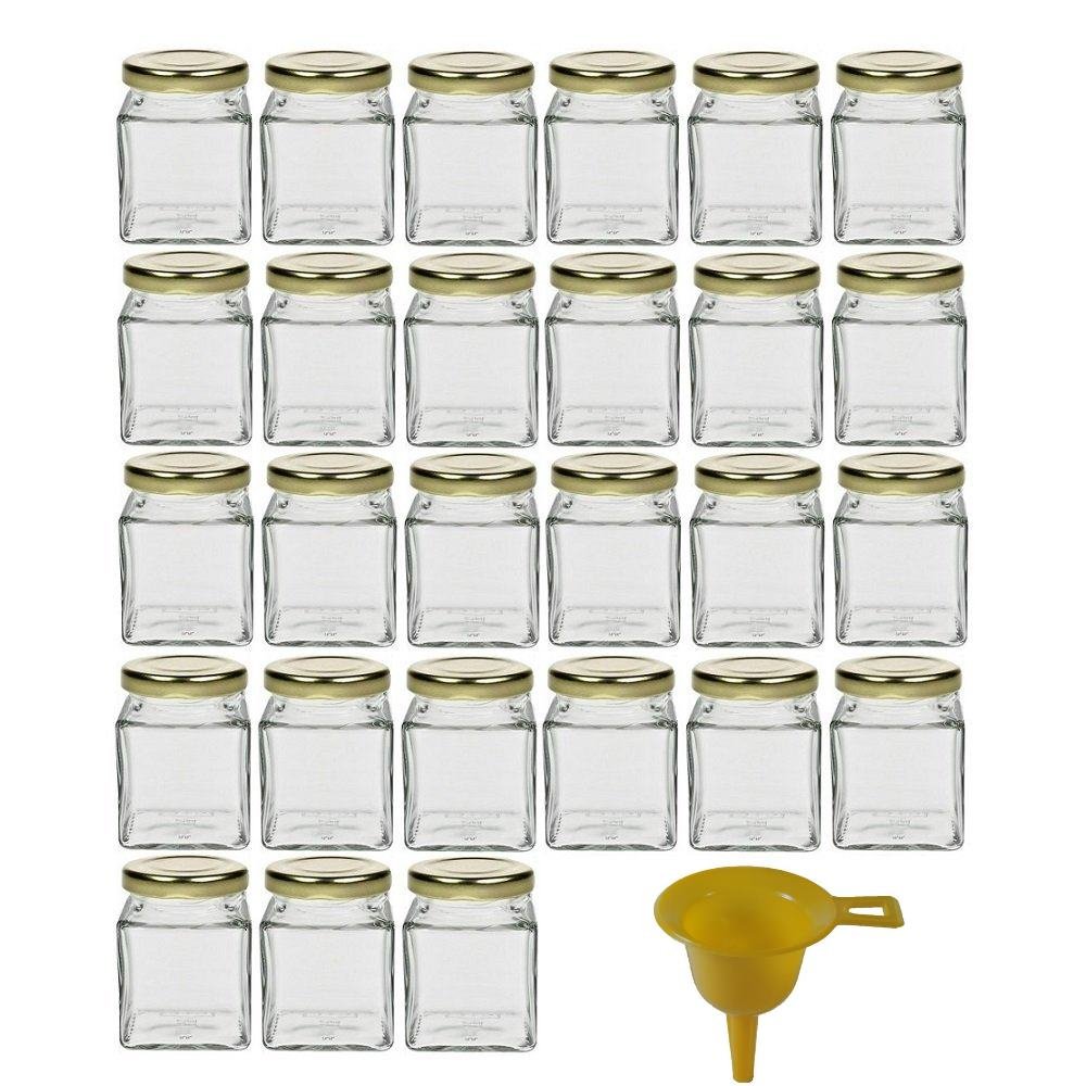 Viva Haushaltswaren jam jars/spice jar., Glass, cover gold, 106ml