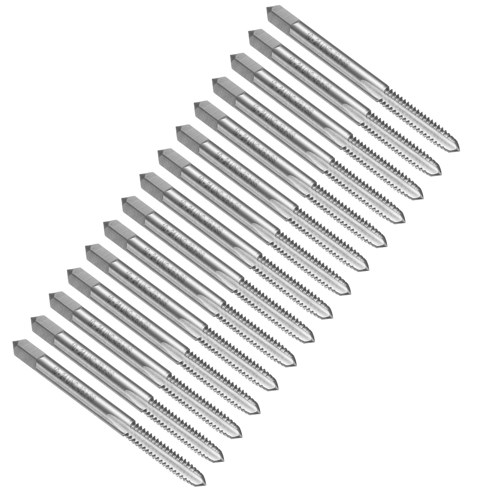 Tarauds filetés 10-24 UNC uxcell à cannelure droite en acier HSS 6542 pour fraiseuse