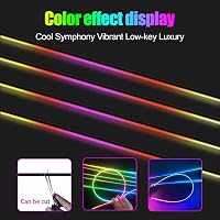 HMYC 18 az 1-ben RGB LED Autó Belső Világítás - 128 Színű Akril Száloptikás Csíkok, Zene Szinkronizációval, Applikáció Vezérléssel, Univerzá 5