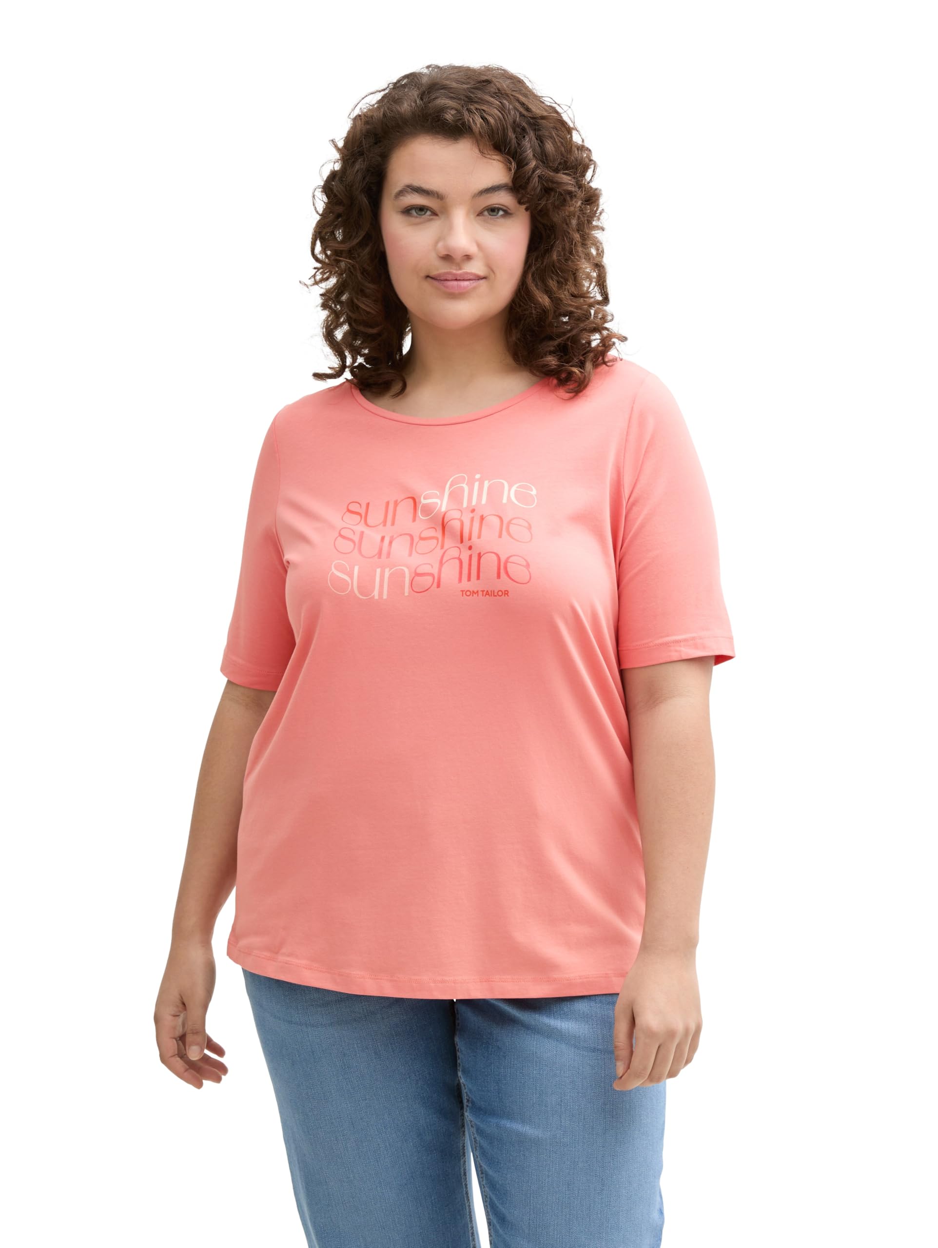 TOM TAILOR Damen Basic T-Shirt mit Print