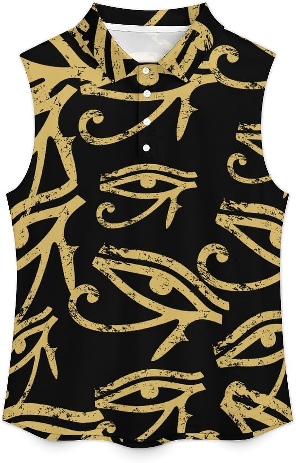 Egyptian Eye of Horus Women's Golf Shirt Sleeveless Polo Shirts Tank Tops Blouses Tennis T-Shirts Casual