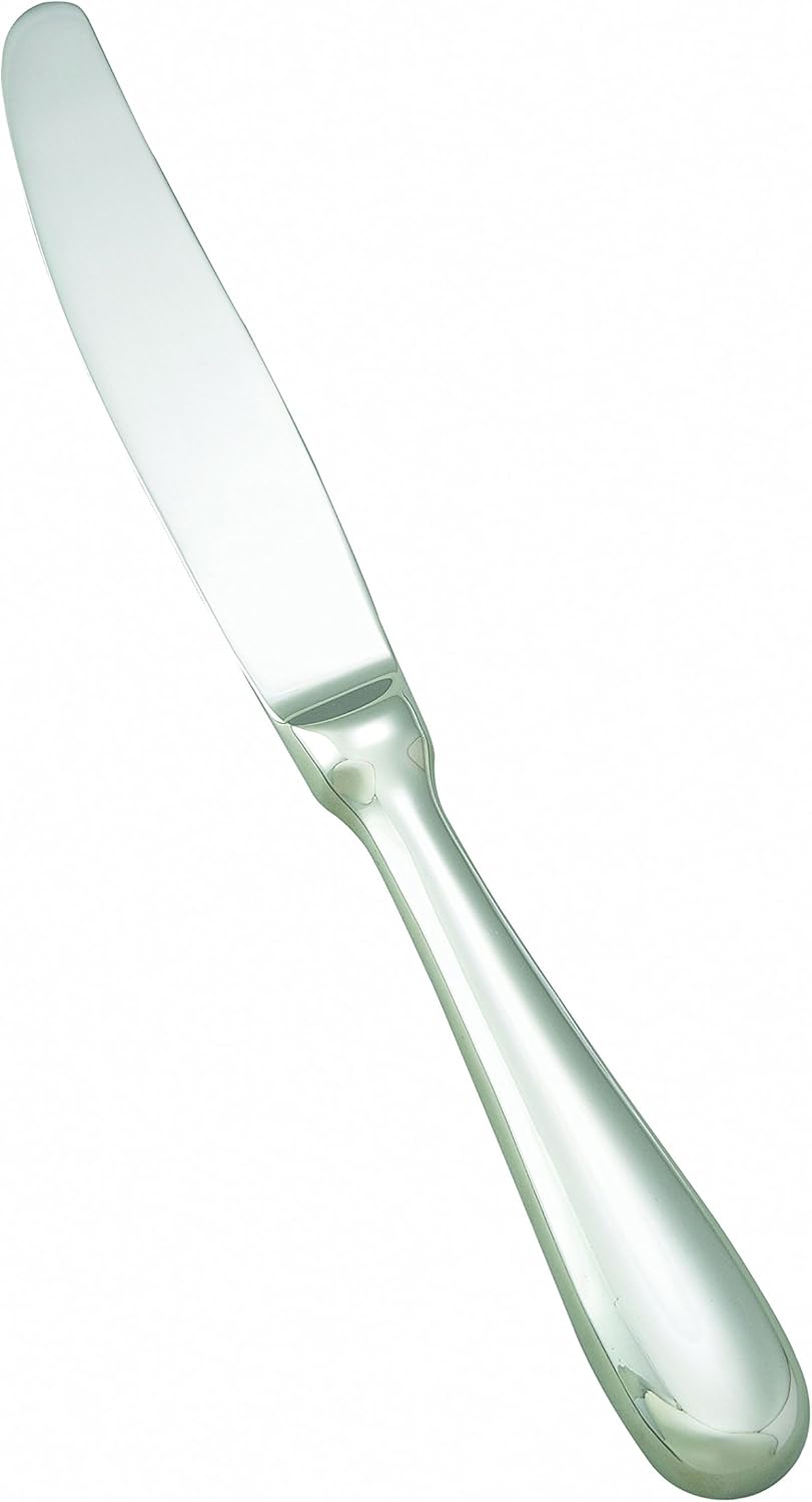 Winco Stanford 12-Piece Hollow Handle Dinner Knife Set, 18-8 Stainless Steel