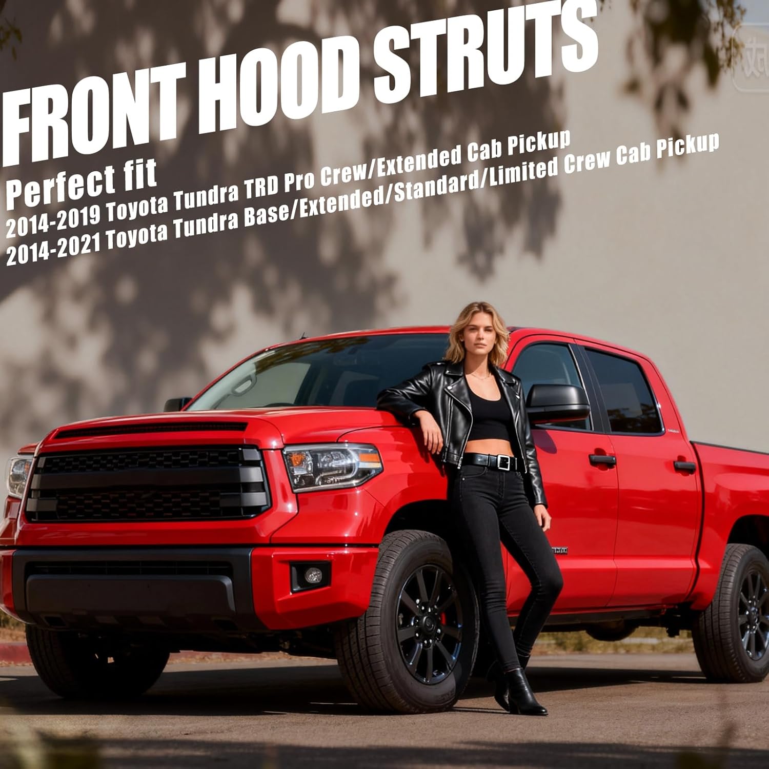 Vepagoo Front Hood Struts Lift Support for Toyota Tundra 2014-2022, Hood Shocks for Toyota Tundra Base/Limited/Ltd/Platinum/SR / SR5 / TRD,534400C050, 534400C050A, 2 Pcs