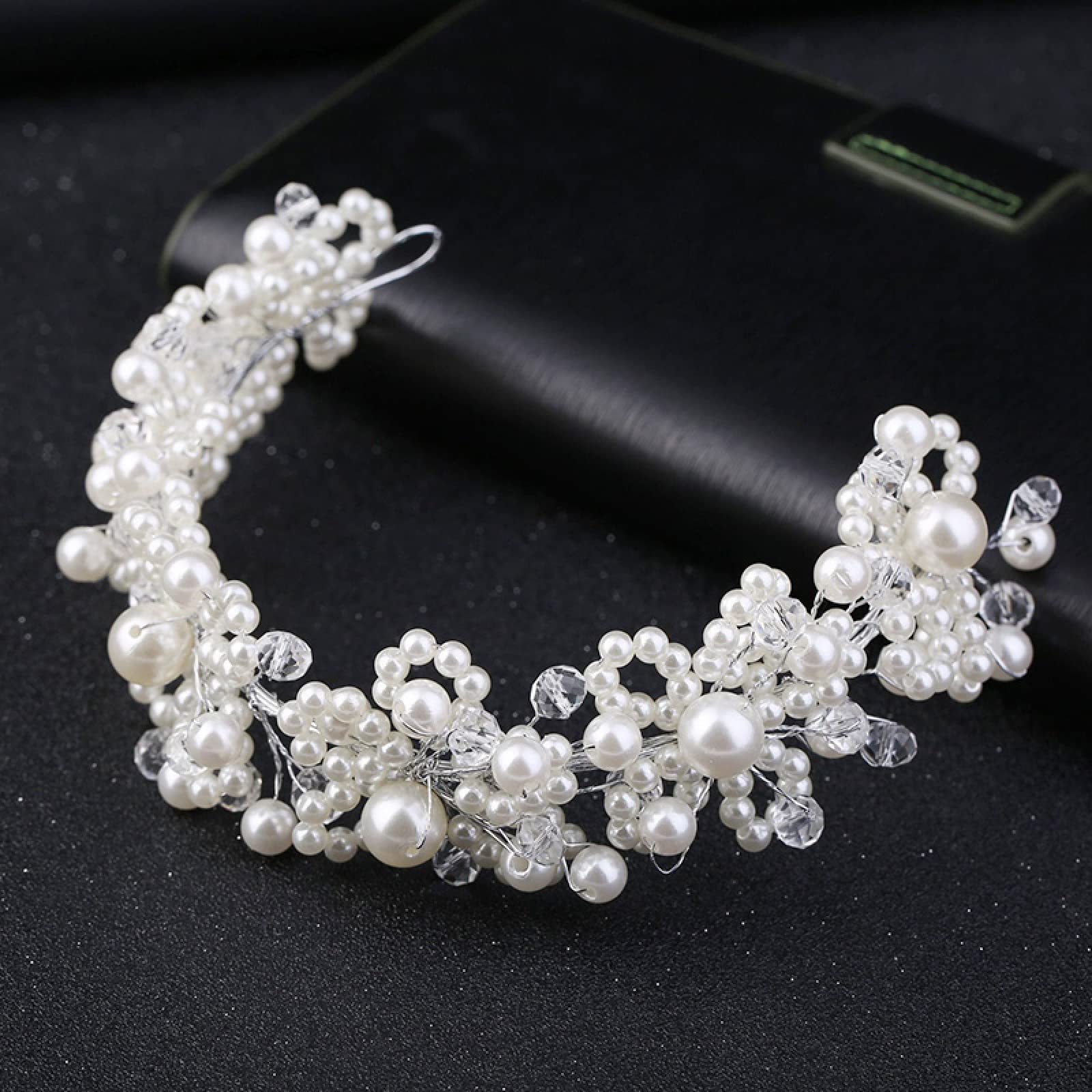 Peine para el pelo de boda, diseño de flores, perlas sintéticas, hecho a mano, corona de cristal, para novia, boda, mujer, tiara para niños, accesorio para el pelo de graduación