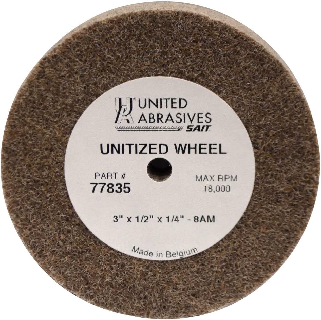 77835 3X1/2X1/4 Non-Woven Aluminum Oxide Grain Unitized Wheels, 10 pack