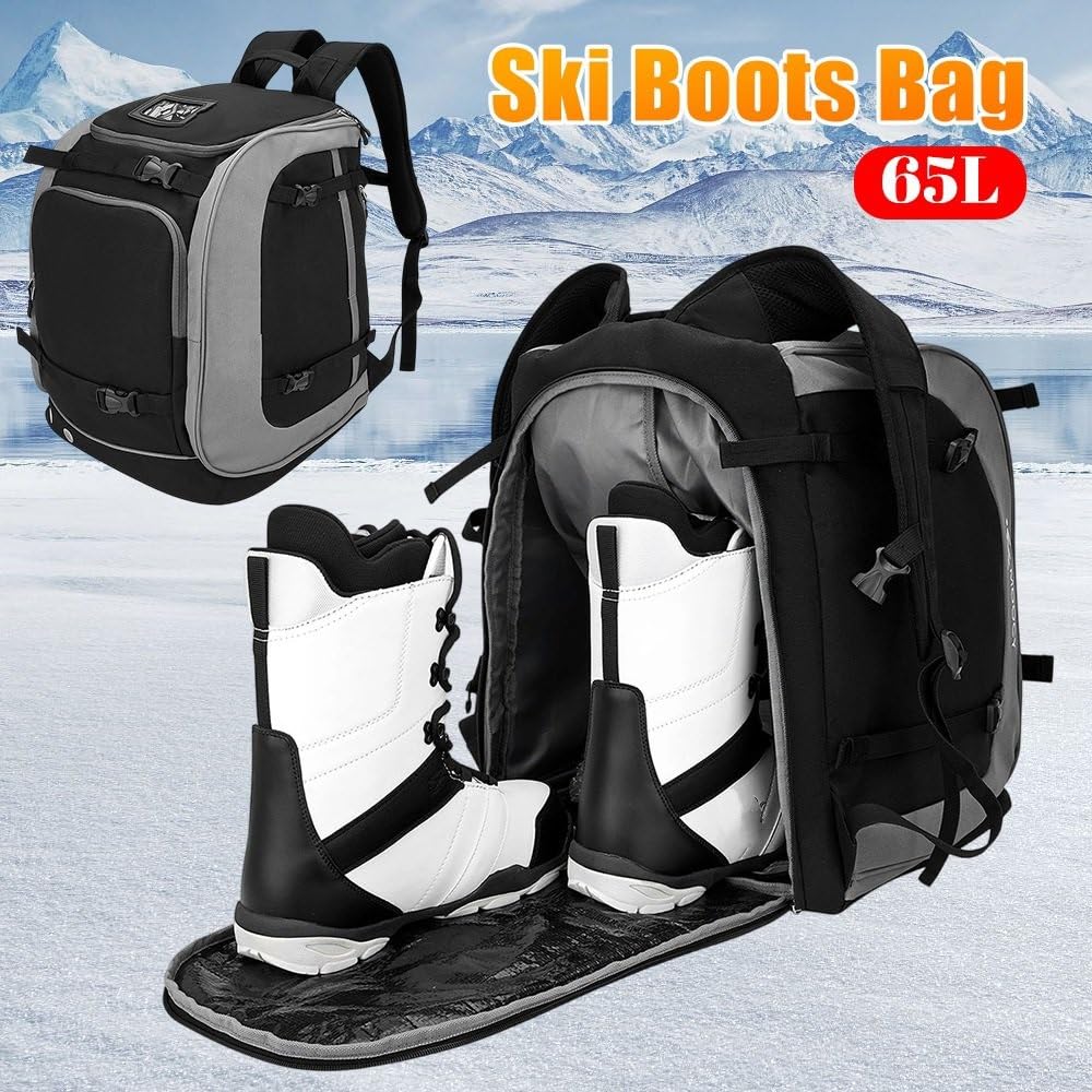 Torby na buty narciarskie Torba podróżna na buty narciarskie 65 l, duża pojemność, wodoodporna, snowboardowe, do przechowywania kasku i odzieży, kemping narty, plecak torba bagażowa