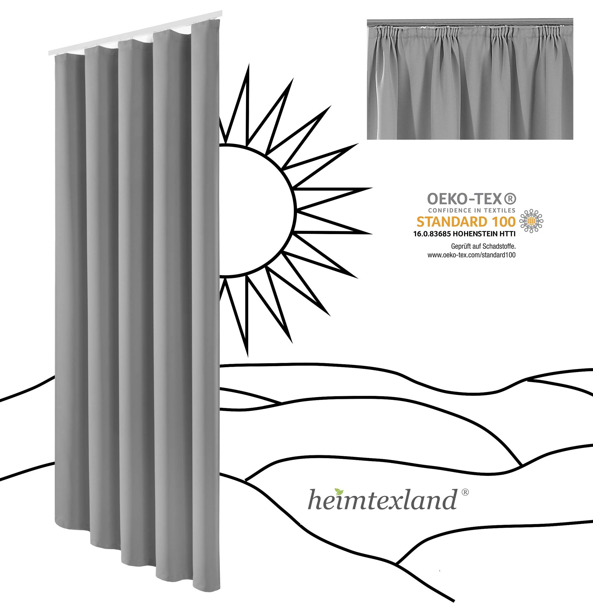 heimtexland ® Verdunklungsgardine Kindergardine Sterne Vorhang Sterne Silber Rosa Kräuselband 245x135 Typ639
