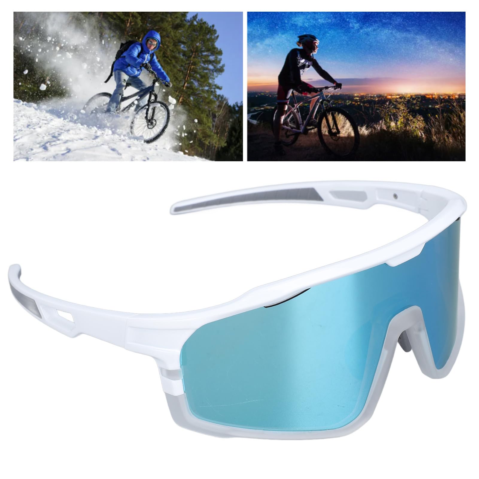RiToEasysports Occhiali da Sole Sportivi Polarizzati, Occhiali da Ciclismo a Prova di con Telaio Miope per Le Lenti Intercambiabili per la Pesca da Corsa
