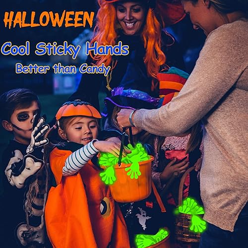 Miniatura 4 de Thremhoo 40 piezas que brillan en la oscuridad manos adhesivas para niños, suministros de recuerdo de fiesta, bolsa de regalo, piñata, regalo de