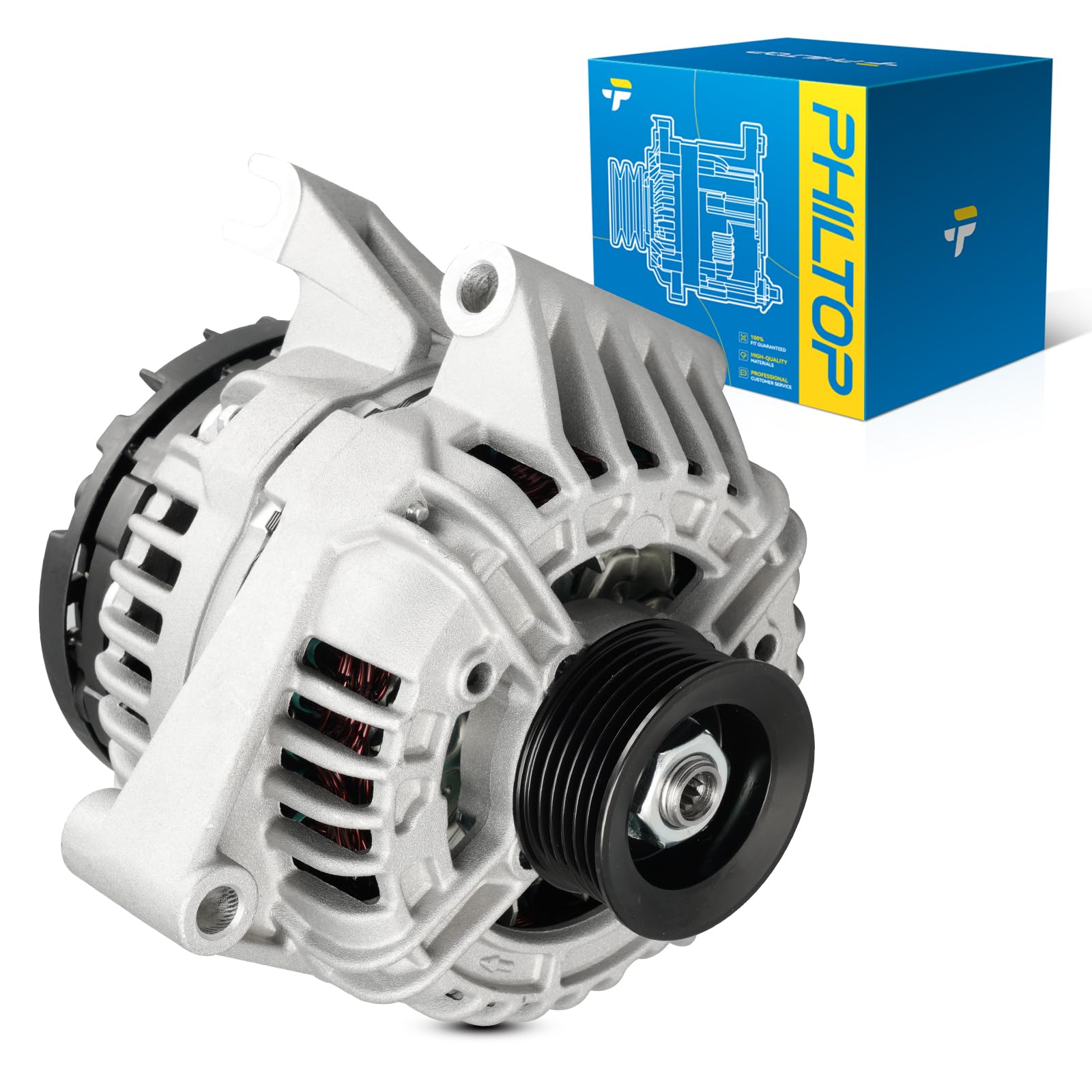 PHILTOP 11126N New Alternator 120Amp Fit with Buick 2005 LaCrosse 3.8L