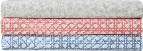 Miniatura 7 de Tommy Bahama - Juego de sábanas tamaño King, ropa de cama de percal 100% algodón con una sensación crujiente y fresca, sábanas con sábana bajera