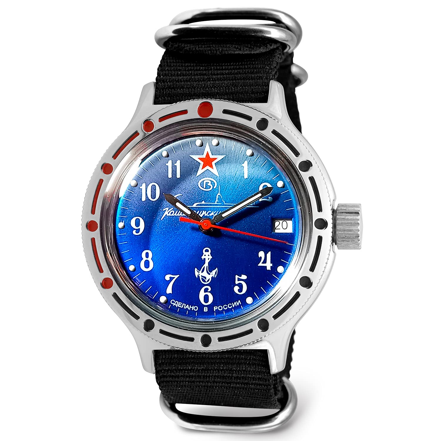 | Men’s Amphibian Submarine Commander Russian Military Style Diver Watch | WR 200 m | Model 420289