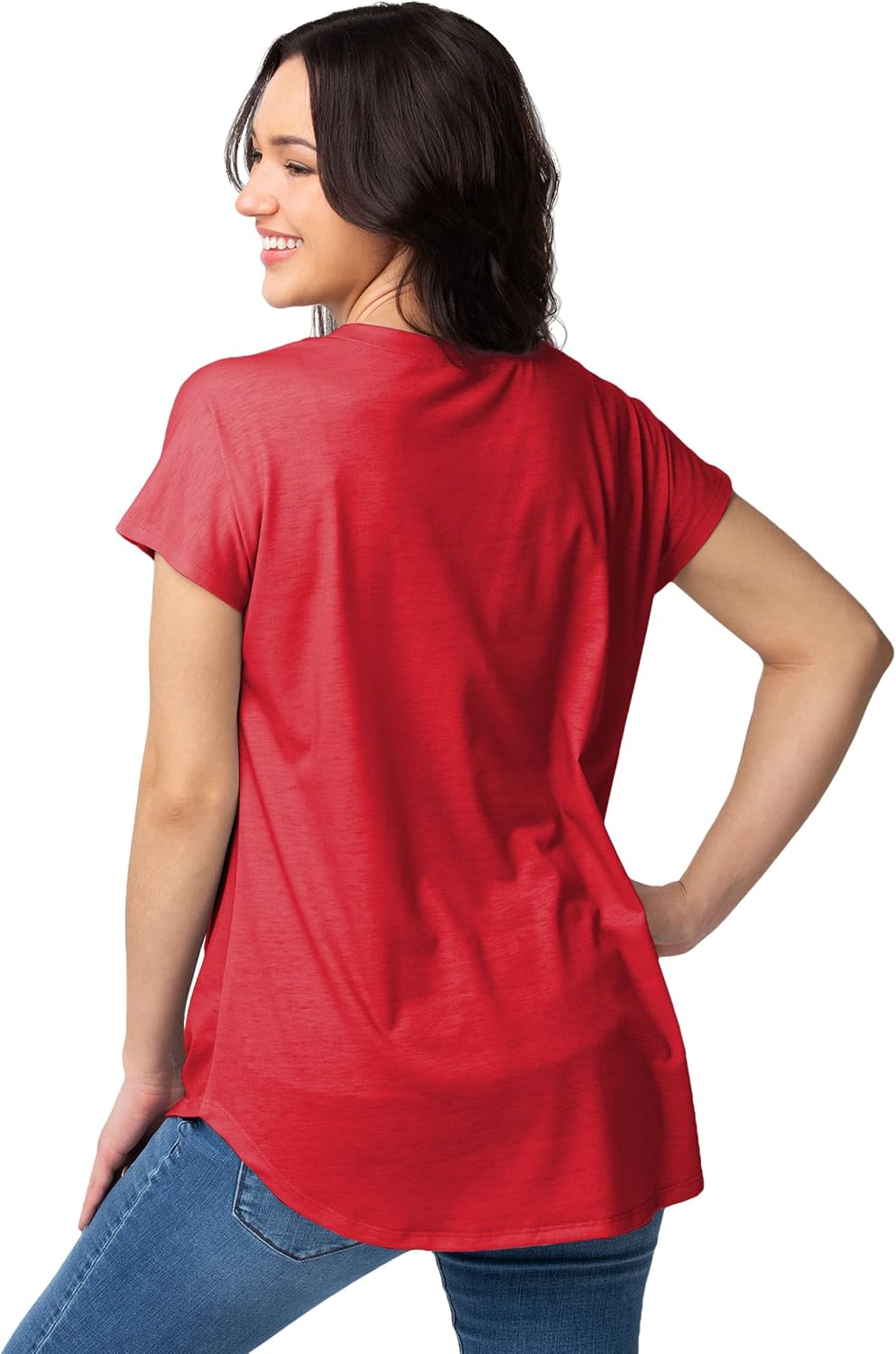 FOCO NFL Womens NFL Team Logo Ladies Fashion Tunic Top Shirt - Image 2