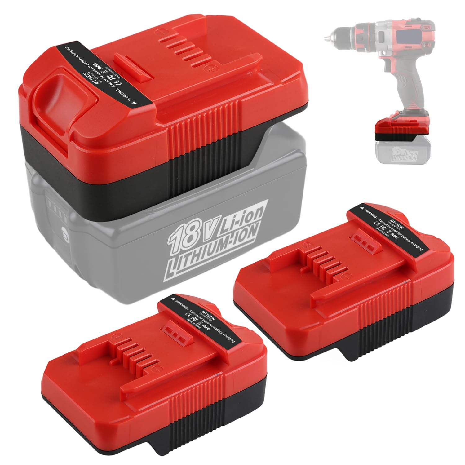 Energup 2 adattatori per batteria Einhell da 18 V per Makita a Einhell, adattatore per batteria Makita 18 V MT18EIN