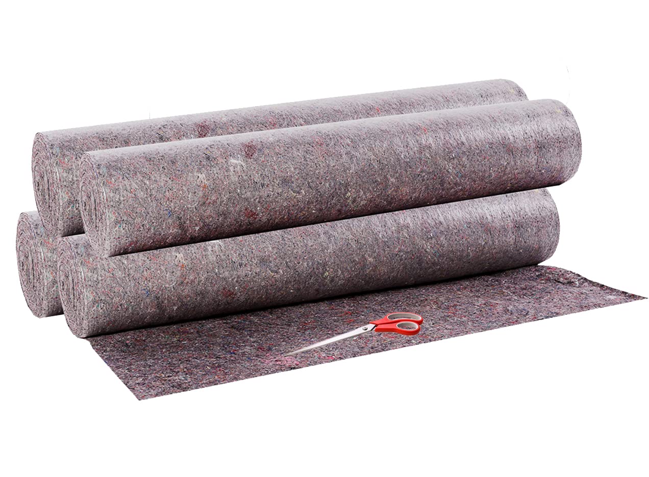 ASKON Malervlies - 4 Rollen extra starkes Malervlies 1 x 50 m (50m²) – Gewicht 180g / m² - mit Malerschere - Abdeckvlies - Schutzvlies - Vlies- Antirutschschicht