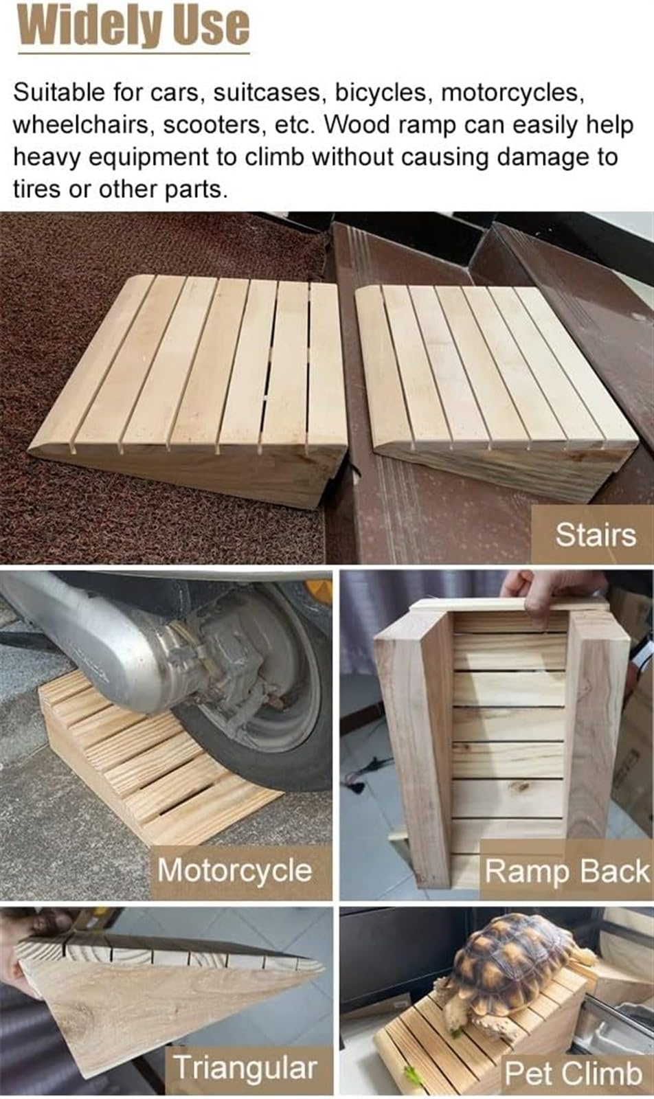 Rampa de umbral, rampa de entrada de madera para puertas de casa, rampa de umbral para personas mayores/niños pequeños, rampa de movilidad antideslizante para silla de ruedas/bicicleta/scooter (70 x