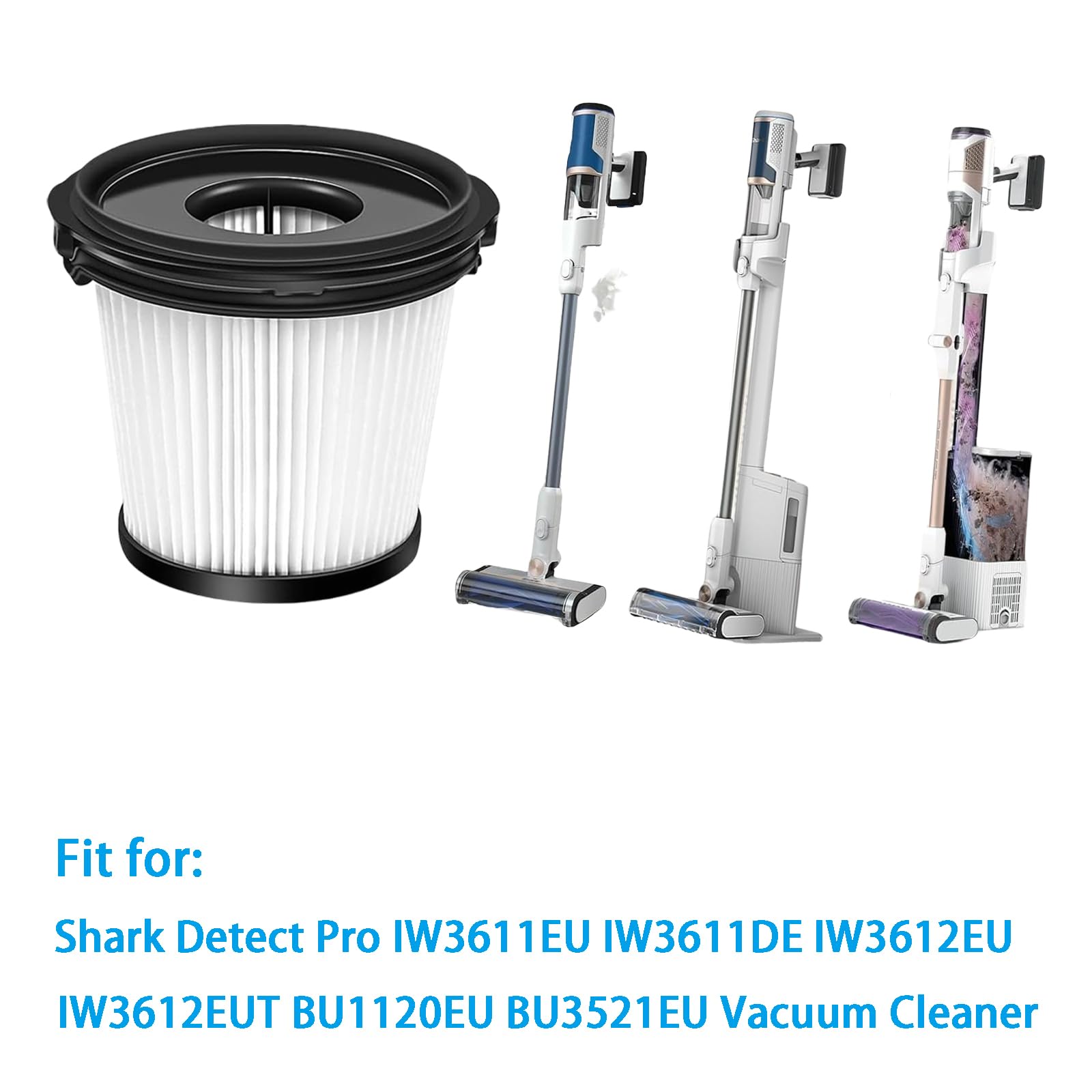 Ersatzfilter-Set Für Shark Detect Pro IW3612EU – HEPA, Schaum & Filzfilter + Bürste (akku)