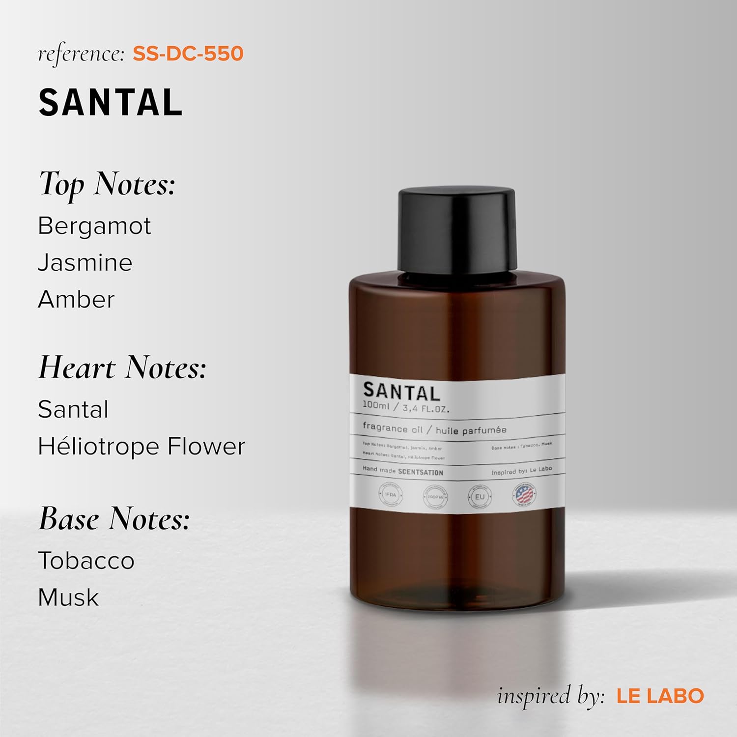 Essential Oils for Diffusers for Home - Santal Oil 3.4 Fl Oz - Everyday Aromatherapy Oil - Long Lasting Hotel Collection - Oils for Diffuser - Made in USA - Image 3