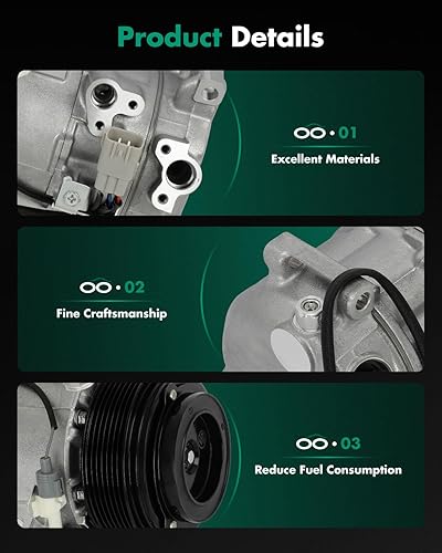 Miniatura 6 de SCITOO Compresor de CA para 2006-2015 para Lexus GS350 3.5L para Lexus IS250 2.5L para Lexus IS350 3.5L