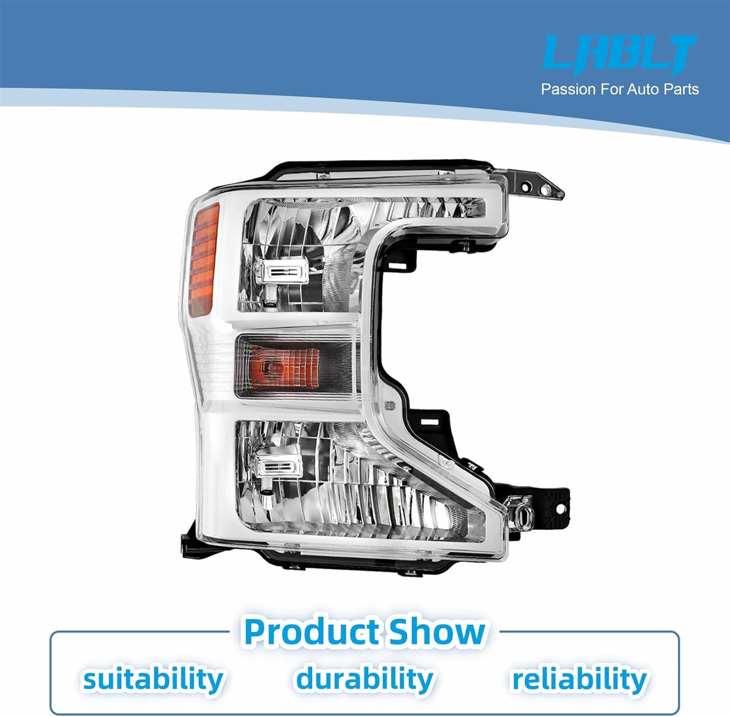 LABLT Headlight Assembly Replacement for F250 F350 F450 2020 2021 2022 Headlight Passenger Side Replacement for LC3Z13008A FO2503405C