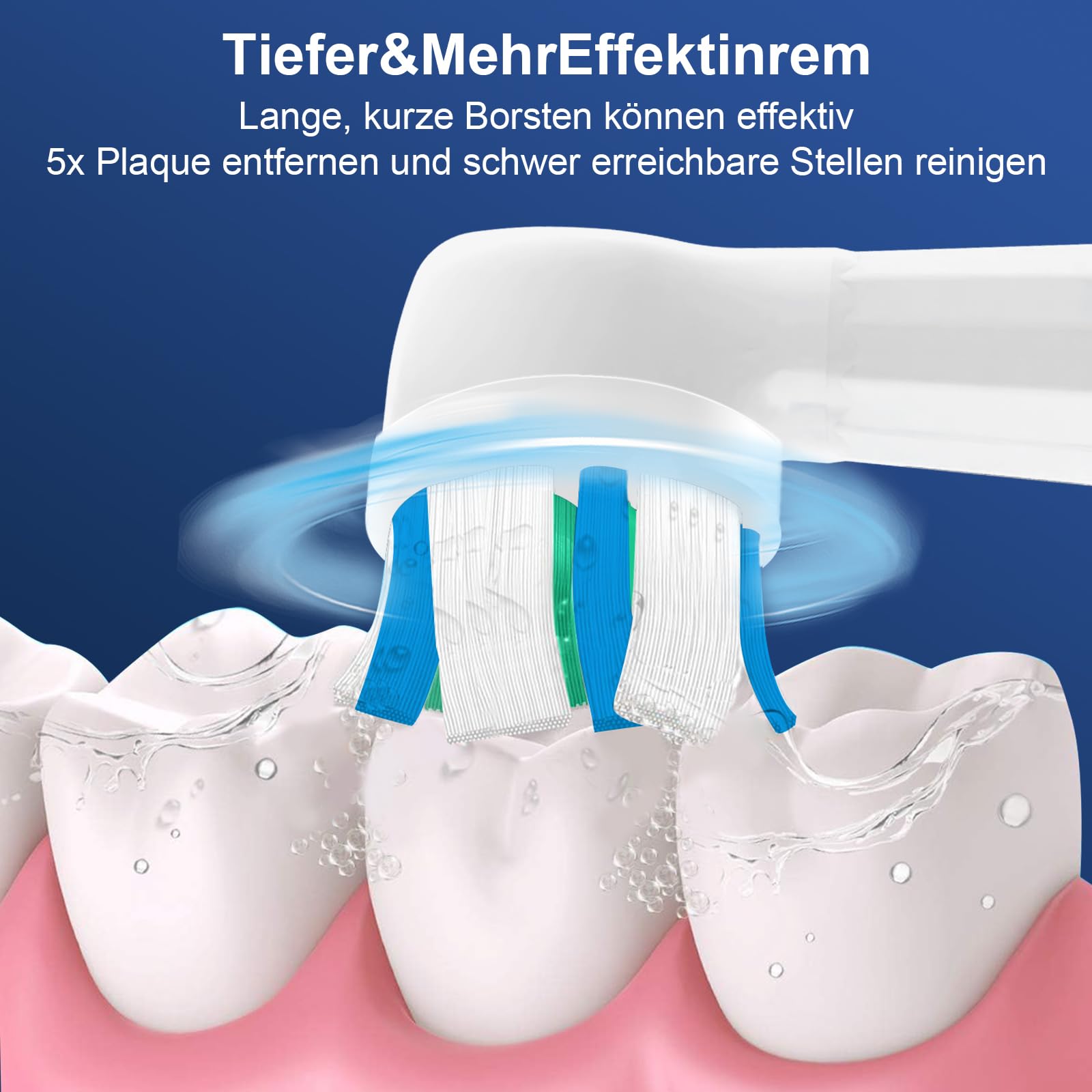 10 testine di ricambio compatibili con Oral B IO, spazzolini elettrici compatibili con Oral B iO 2/3/4/5/6/7/8/9/10 (Nero/Bianco)
