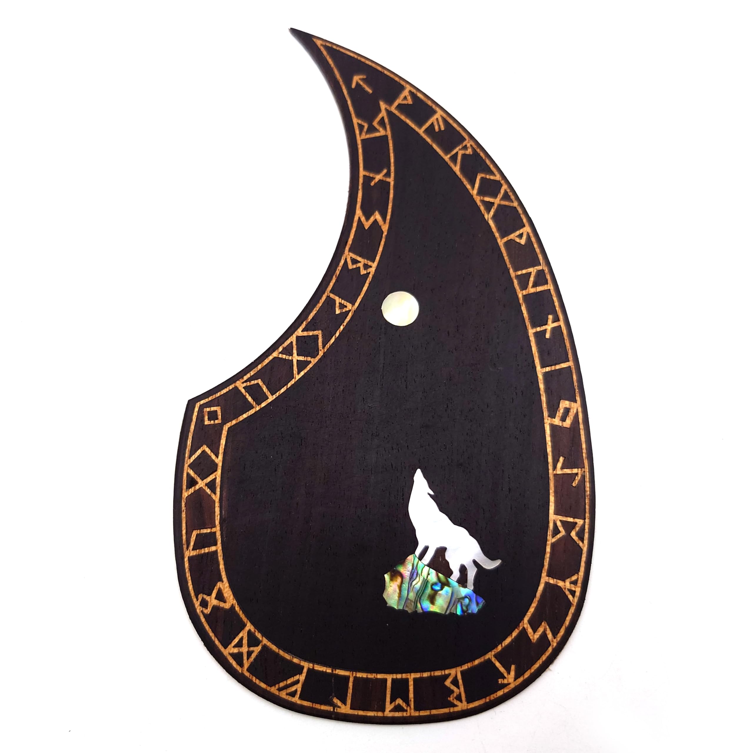 Guitar Pick Guard, Battipenna in abalone in palissandro autoadesivo for Chitarre acustiche folk D-45 Taylor(13)