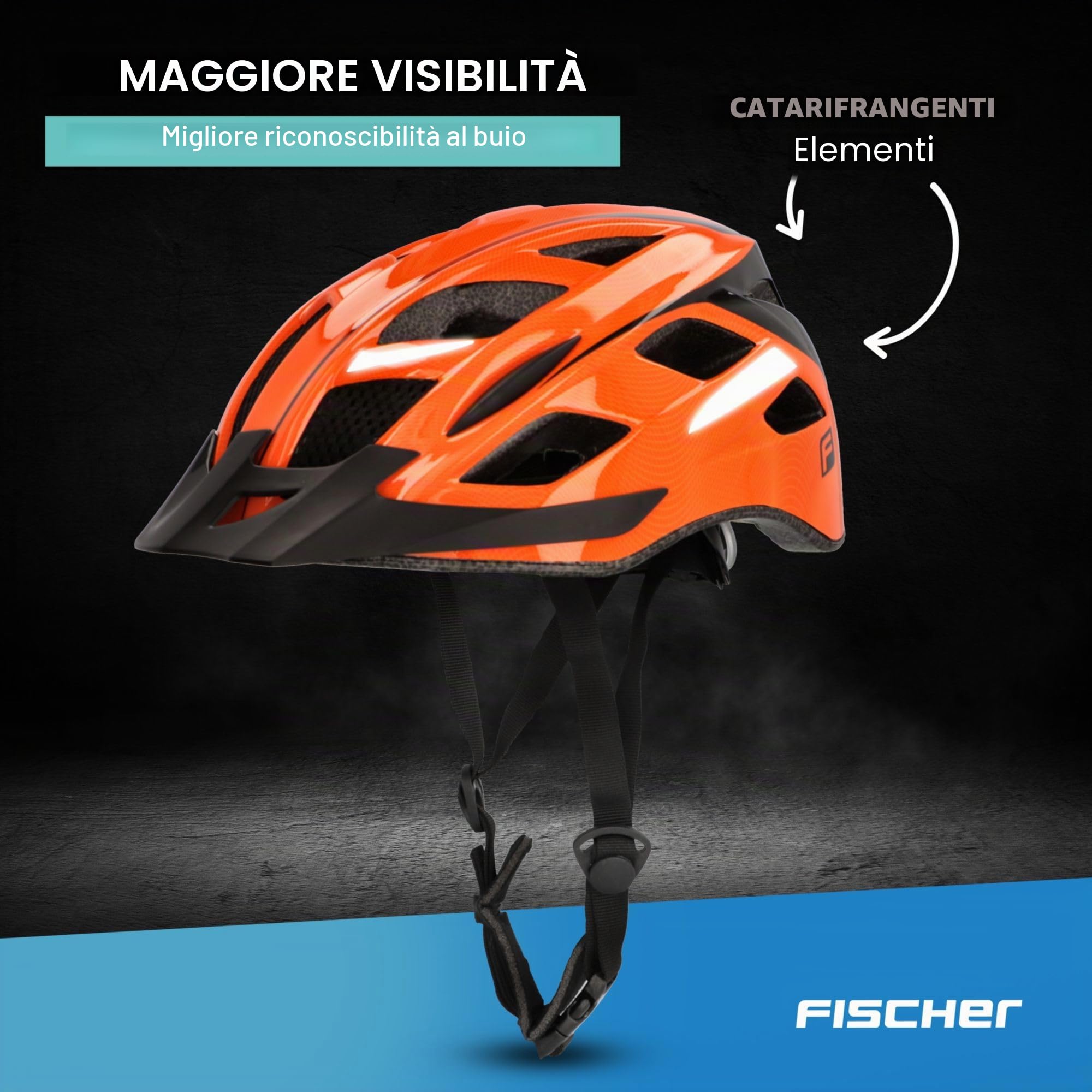 FISCHER adulti Urban Sport Casco da bicicletta, Orange, S/M