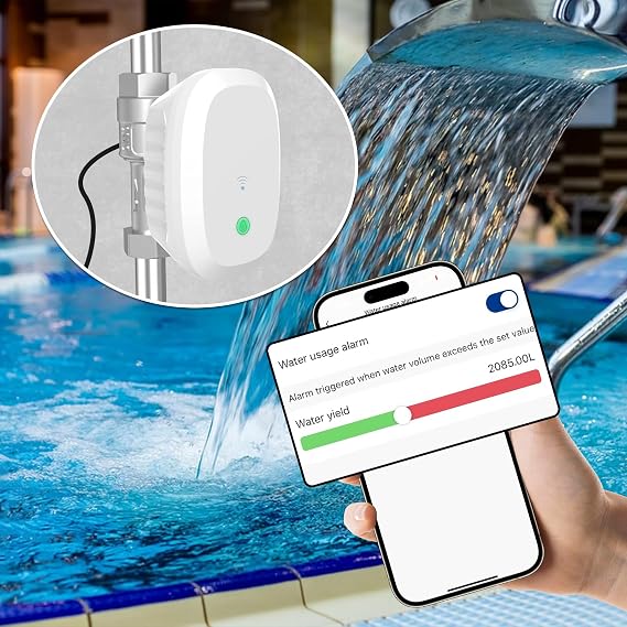 FRANKEVER DN20 Smart Water Valve 3/4 Smart Water Management System WiFi Remote Control Faucet Timer for Hose, Sprinkler Water Timer Auto Watering for Plants ,Compatible with Alexa,Google (DN20(3/4))