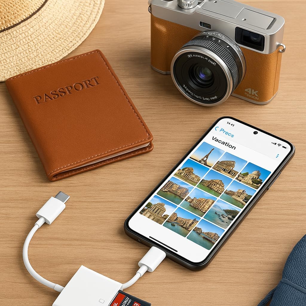 4K Digital Camera with 48MP Ultra HD, 16X Digital Zoom, 2.8" IPS Screen, Autofocus, Vlogging Camcorder, External Mic & Flash Support, TF Card Slot (Brown)