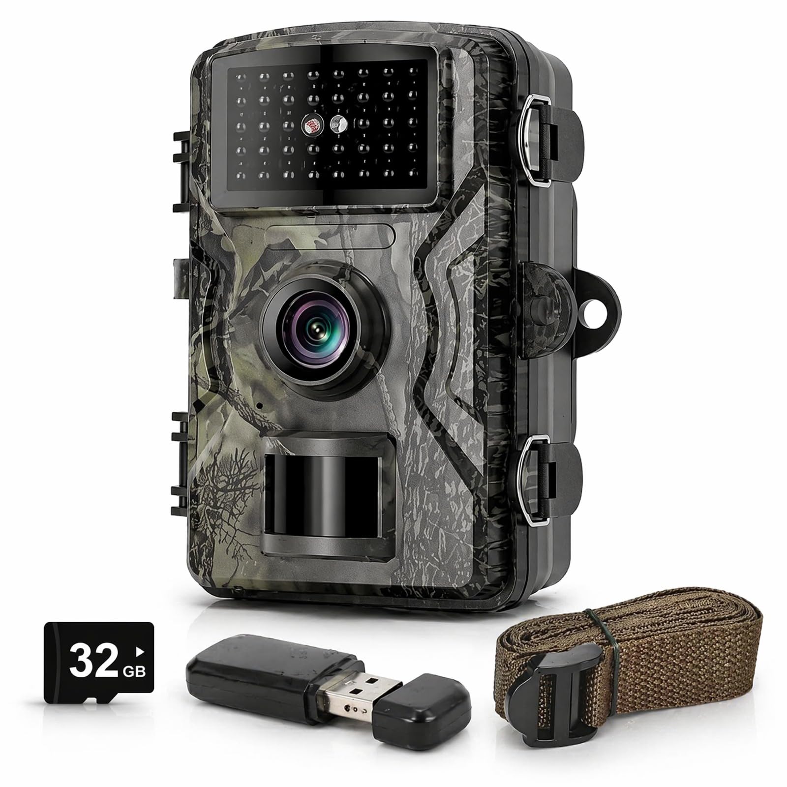 Caméra de Chasse 4K 48MP Infrarouge 940nm Invisible IP66 Étanche 0,1s | 32 Go inclus, détection PIR 20m 130°, -20°C à 60°C, veille 3-6 mois, pour faune sauvage et sécurité extérieure