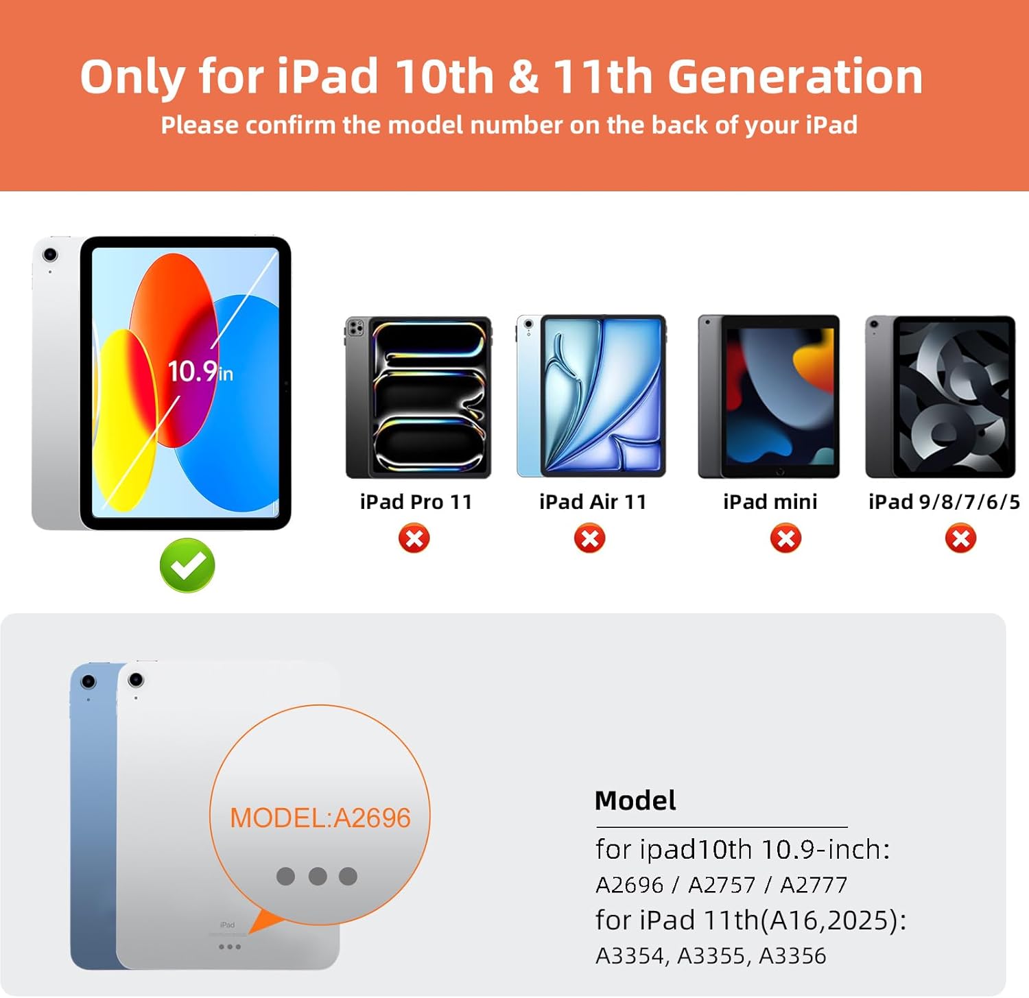 Case with Keyboard Compatible for iPad 10th Generation & 11th (A16, 2025): Bluetooth Wireless Magnetic Stand Rechargeable Keyboard with Pencil Holder (Grey) - Image 2